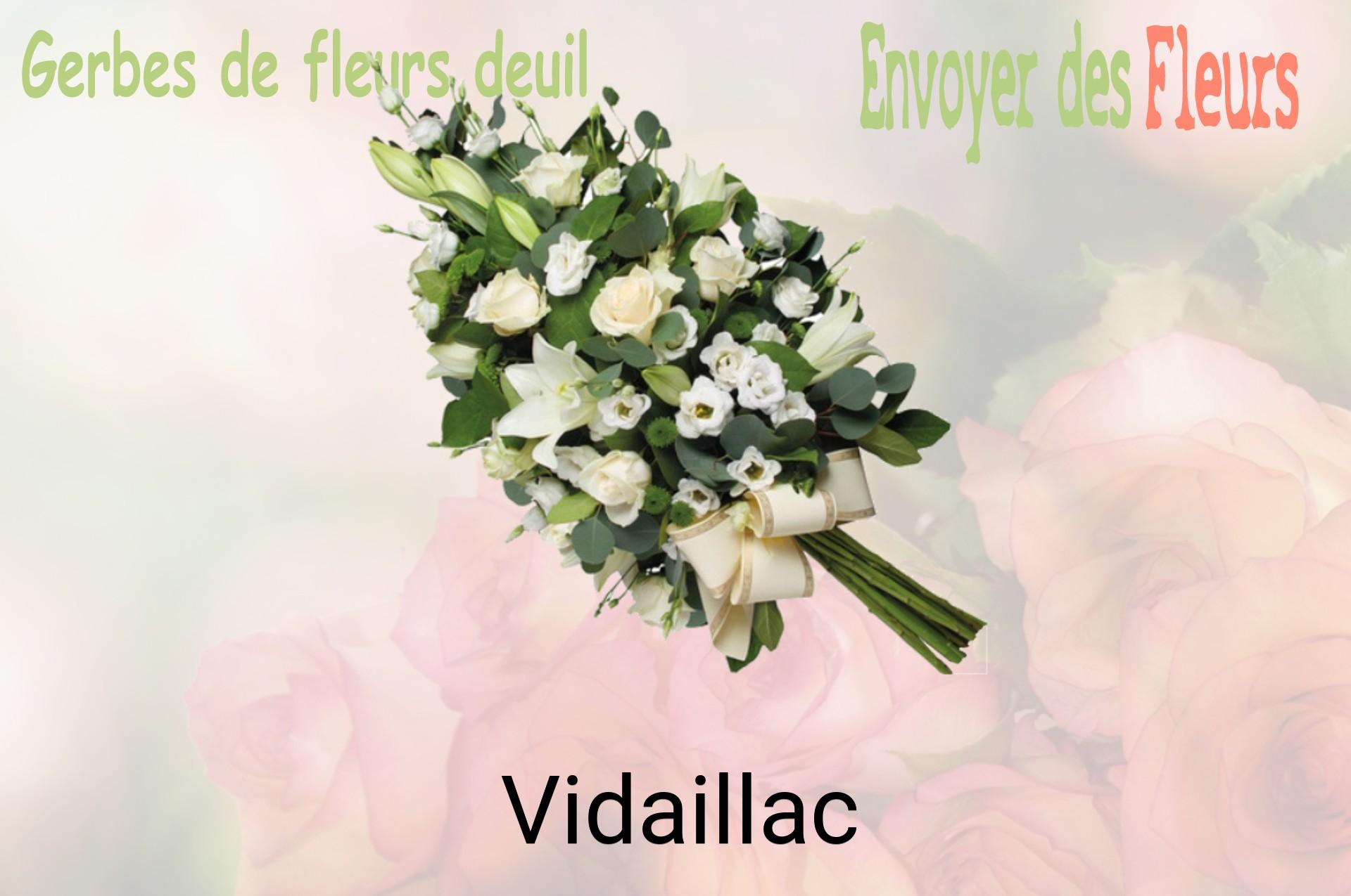 Gerbe de fleurs de deuil livrée à Vidaillac
